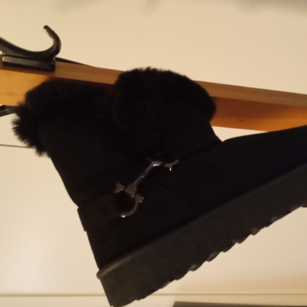 Black Fur-Lined Boots